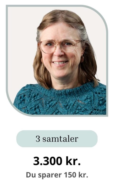 Klippekort med 3 individuelle samtaler hos psykoterapeut Stine Zink