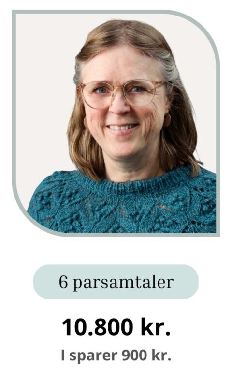 Klippekort med 6 parsamtaler hos parterapeut Stine Zink
