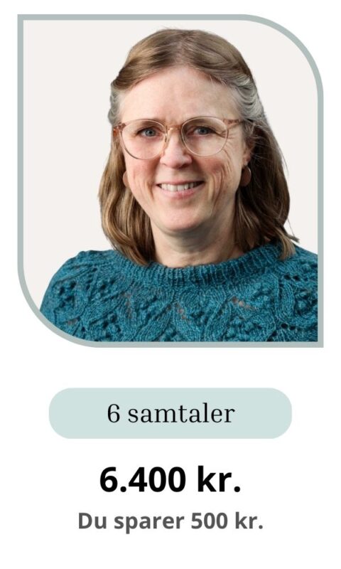 Klippekort med 6 individuelle samtaler hos psykoterapeut Stine Zink